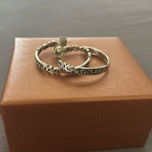 Lois hill Sterling silver hoop earrings